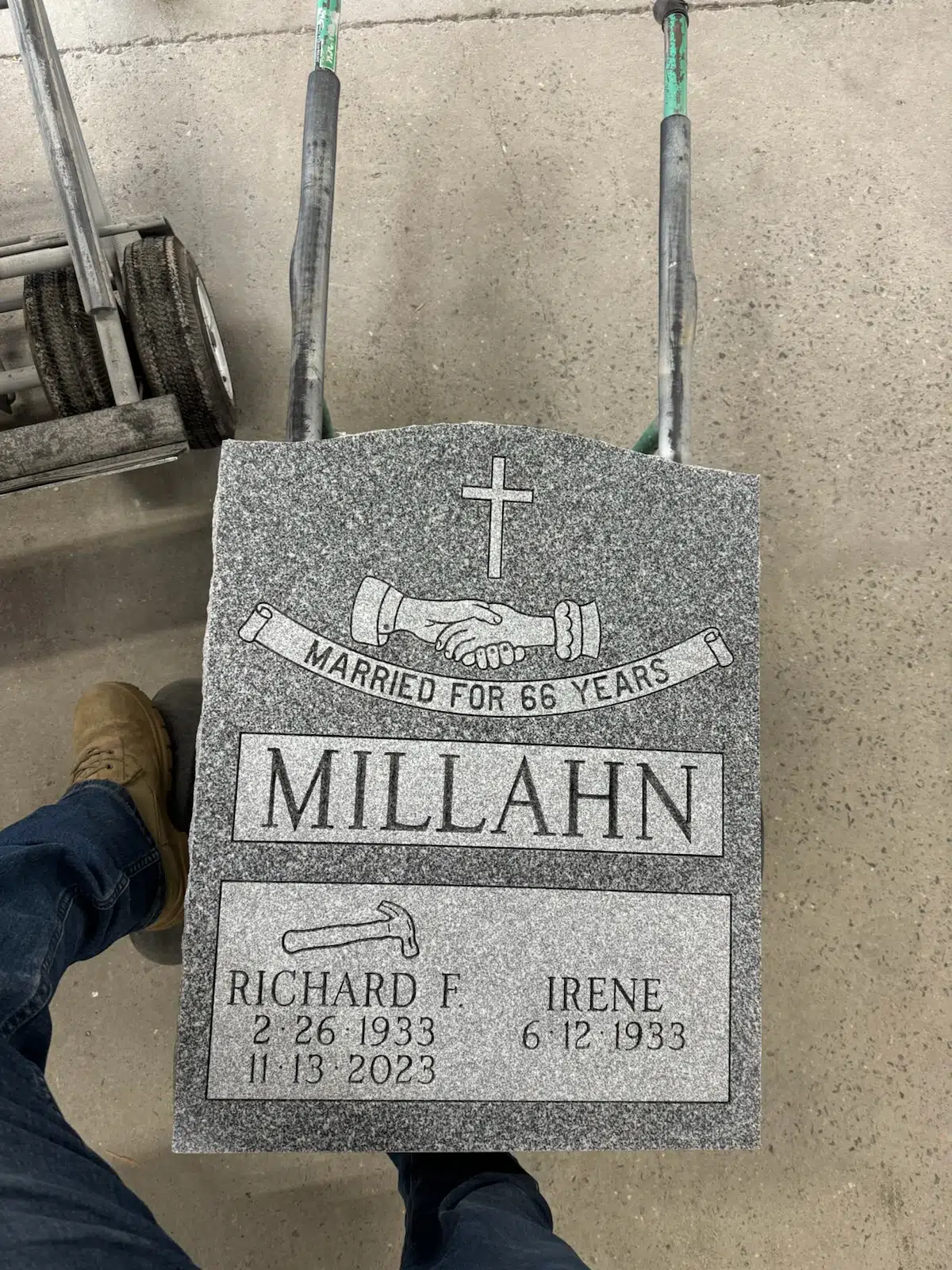 Granite Headstone for Grave hand-carved by Headstone Guide in NJ — image 2